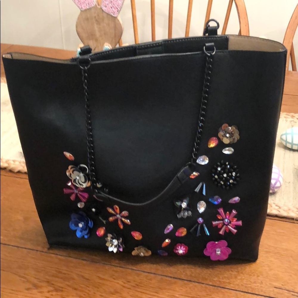 Gianni Bini Bling Leather Tote
